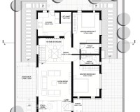 The Brick Abode - Ground Floor Plan - Alok Kothari Achitects